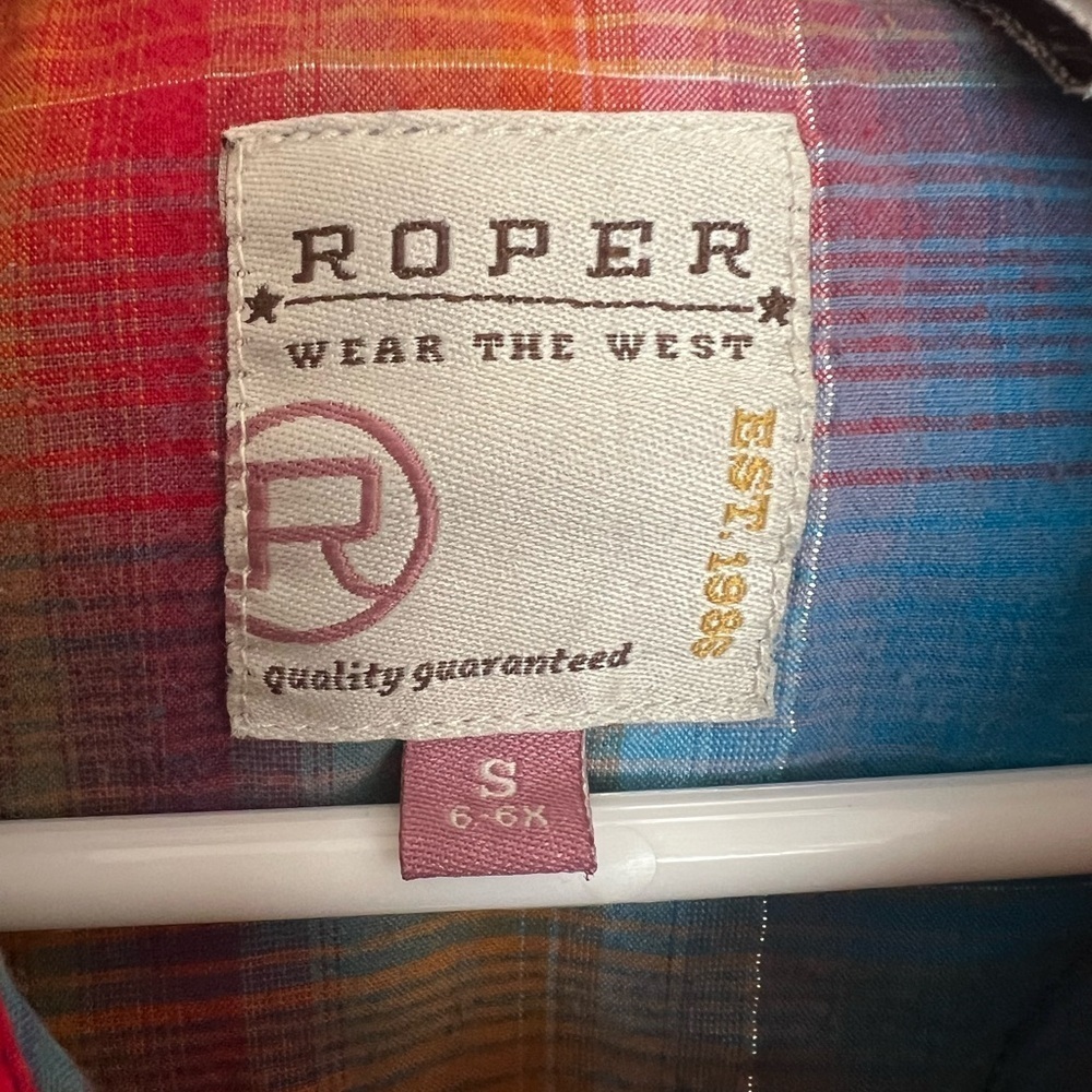 Roper Plaid Shirt – Western Button Down with Rodeo Style - Picture 2 of 3